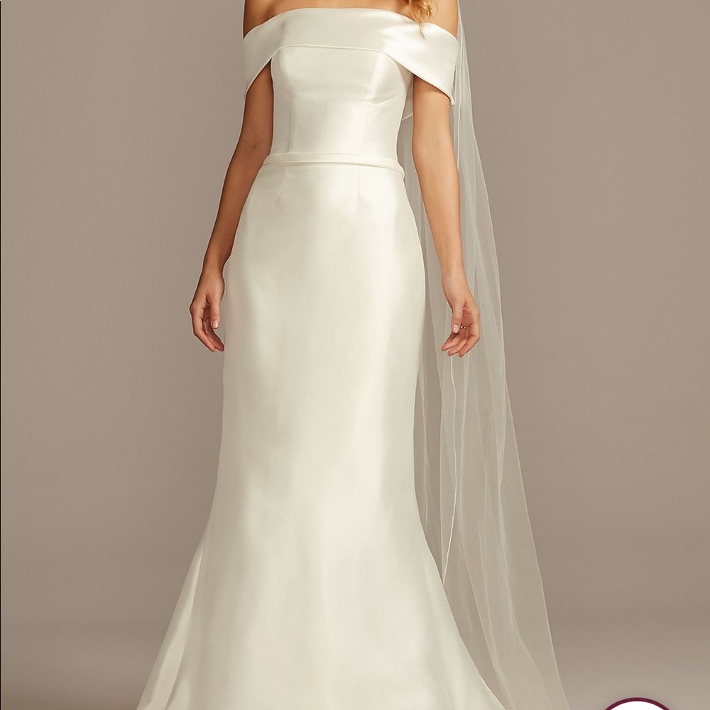 David’s Bridal  Mikado trumpet wedding dress